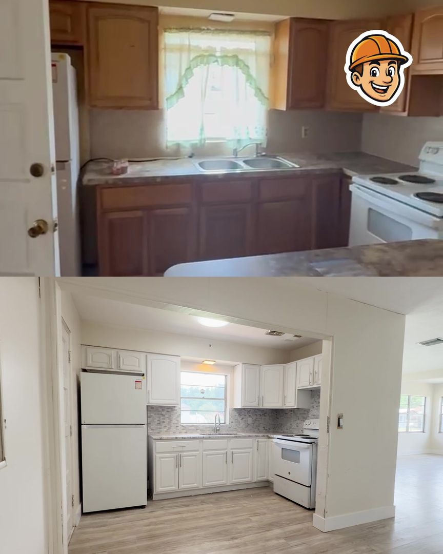 Before and after: a kitchen updated with white cabinets
