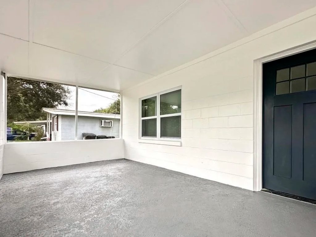 After: refreshed porch and entrance